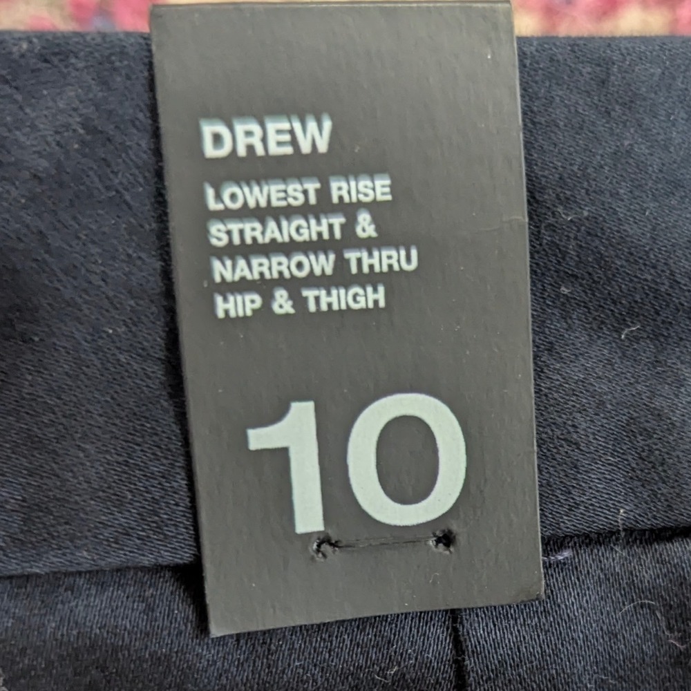 NWT The Limited Drew Fit Navy Blue Belted Wide Leg Trousers Pants Office SIZE 10 - Picture 2 of 11
